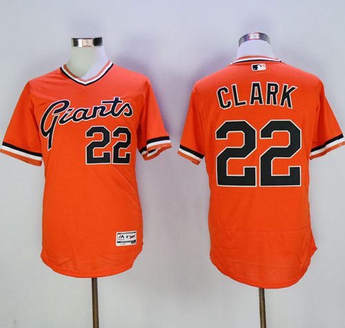 Giants #22 Will Clark Orange Flexbase Authentic Collection Cooperstown Stitched Jerseys - Zenithce