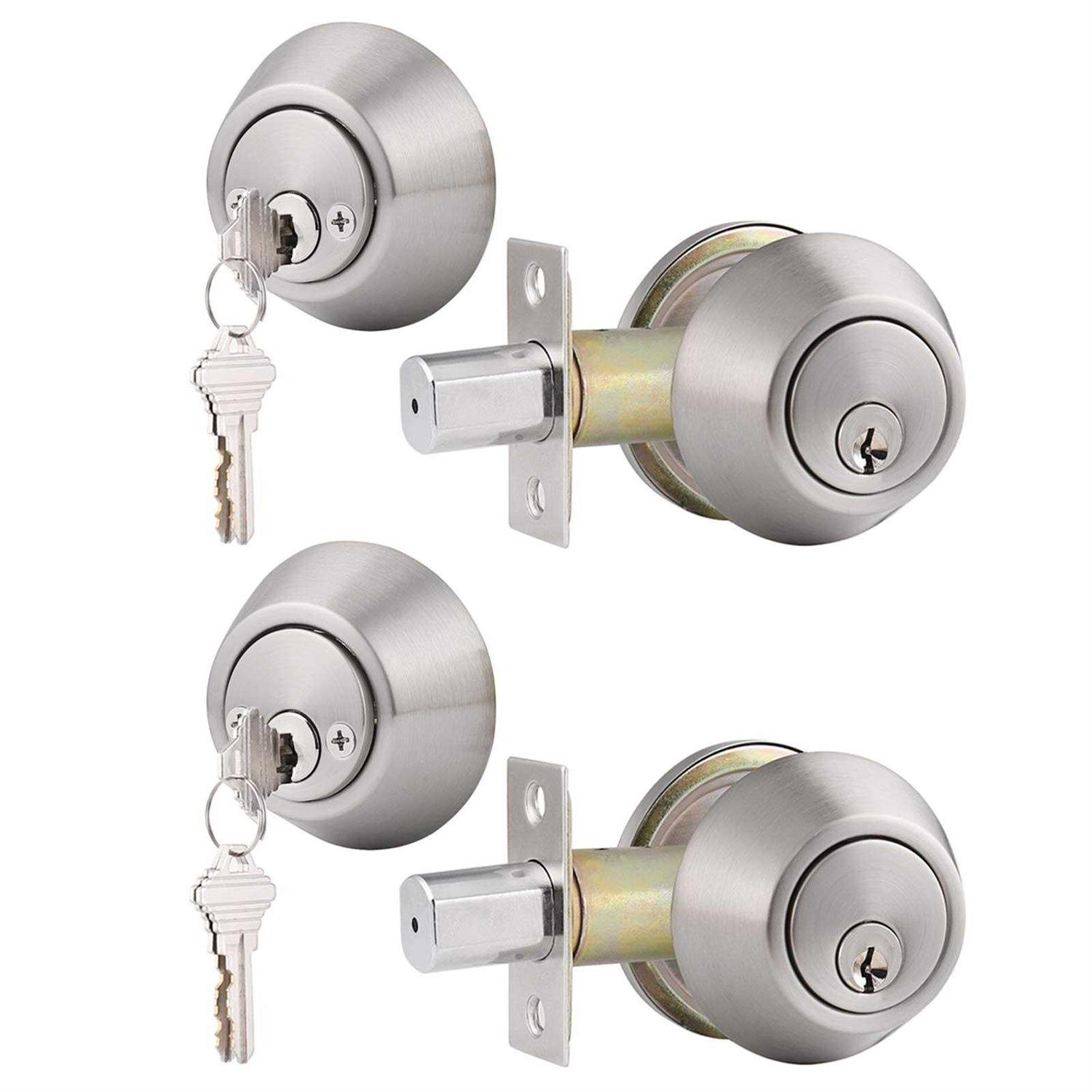 Gobrico 2 Keyed Alike Double Cylinder Deadbolts Door Locks - Zenithce