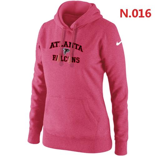 Women's Nike Atlanta Falcons Heart   Soul Pullover Hoodie Pink - Zenithce