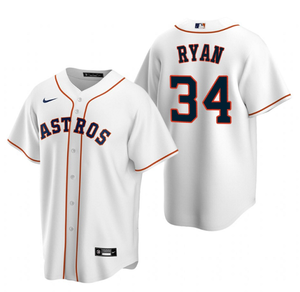 Houston Astros #34 Nolan Ryan White Cool Base Stitched Jersey - Zenithce