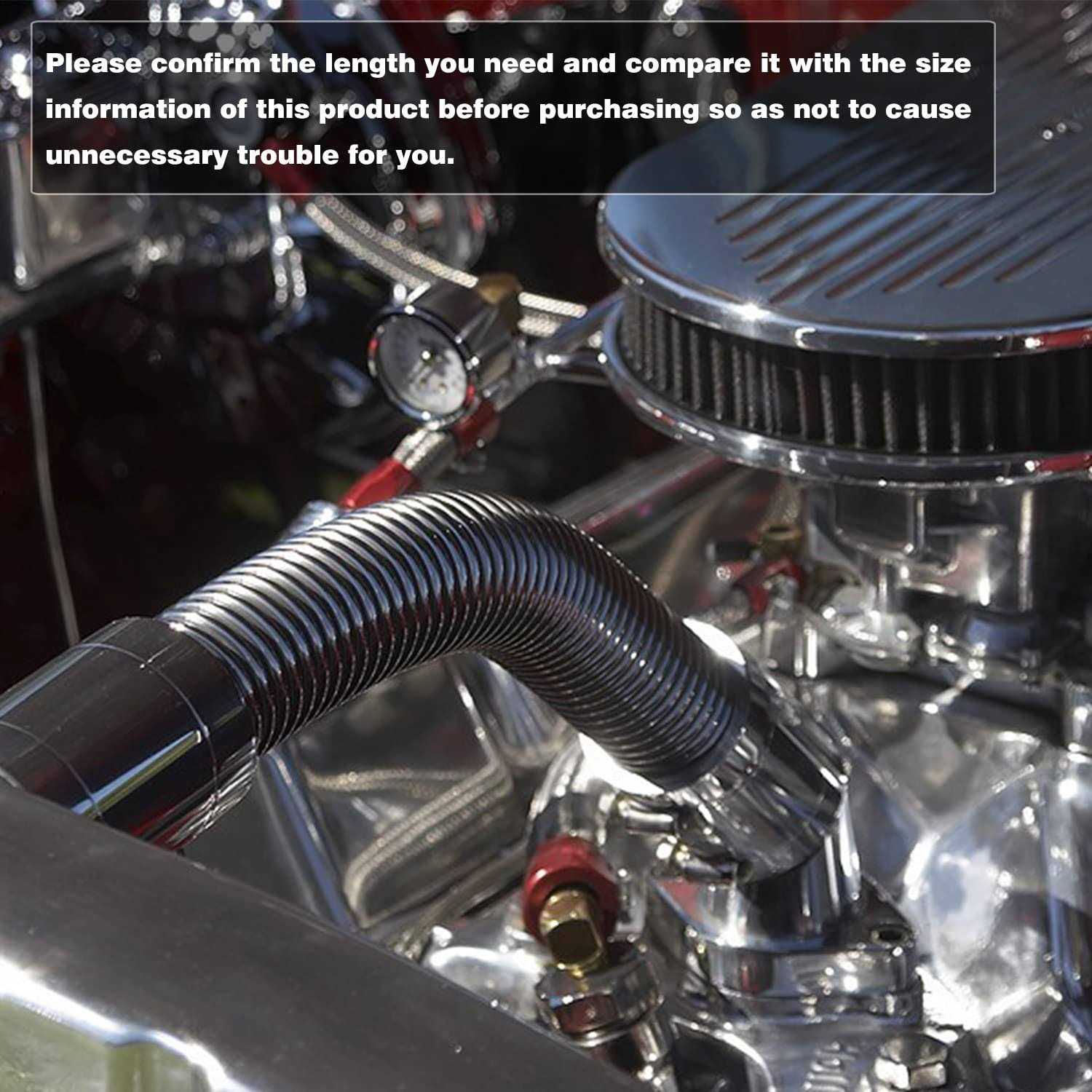 Hypertune Universal 48 Stainless Steel Radiator Flexible Coolant Water Hose Kit With 4pcs Clamp 1.25 1.5 1.75 - Zenithce