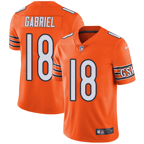 Chicago Bears#18 Taylor Gabriel Orange Vapor Untouchable Limited Stitched Jersey - Zenithce