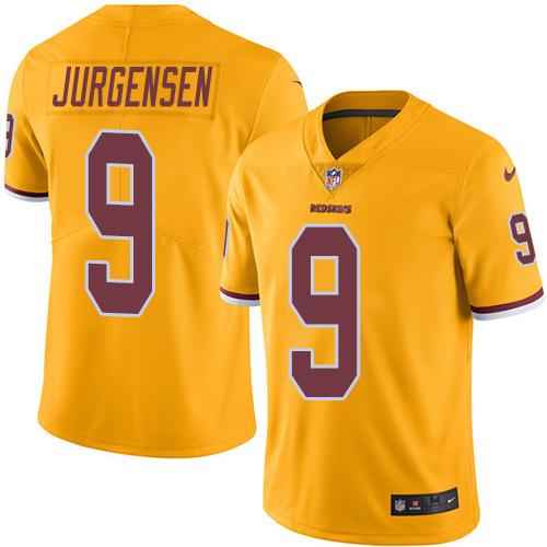 Redskins #9 Sonny Jurgensen Gold Stitched Limited Rush Nike Jersey - Zenithce