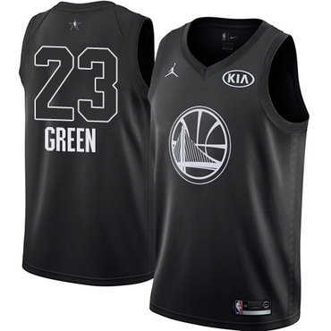 Warriors #23 Draymond Green Black Jordan Swingman 2018 All-Star Game Jersey - Zenithce