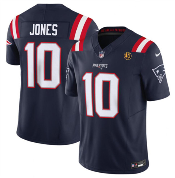New England Patriots #10 Mac Jones Navy 2023 F.U.S.E. With John Madden Patch Vapor Limited Stitched Jersey - Zenithce