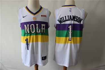 Pelicans 1 Zion Williamson White City Edition Swingman Jersey - Zenithce
