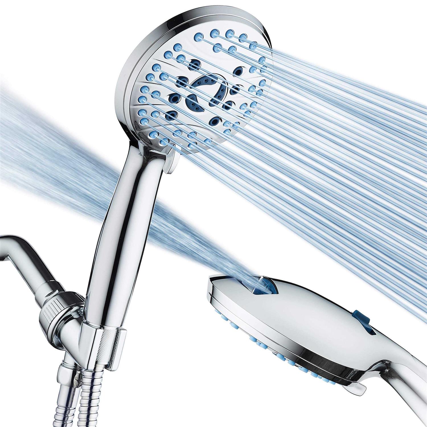 Hotel Spa aquacare as-seen-on-tv High Pressure Handheld/Rain 50-mode 3-way Shower Head Combo with adjustable arm - Zenithce