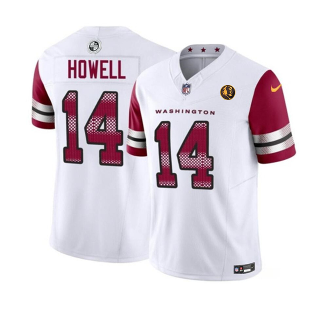Washington Commanders #14 Sam Howell White 2023 F.U.S.E. With John Madden Patch Vapor Limited Stitched Jersey - Zenithce