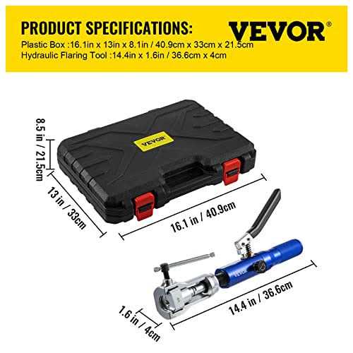 VEVOR Hydraulic Flaring Tool Kit 45 Double Flaring Tool Brake Repair Brake Flaring Tools - Zenithce