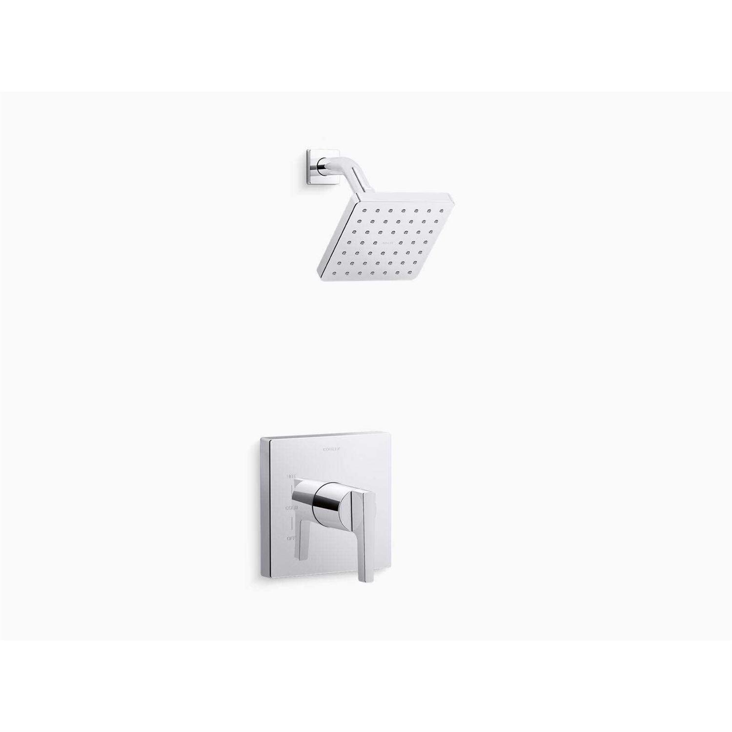 Kohler K-TS97077-4G Pitch Rite-Temp shower trim with 1.75 gpm showerhead K-TS97077-4G-2MB - Zenithce