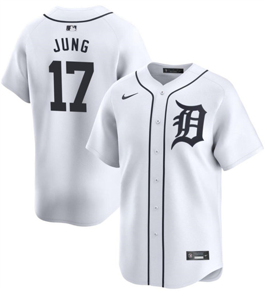 Detroit Tigers #17 Jace Jung White 2024 Home Limited Stitched Jersey - Zenithce