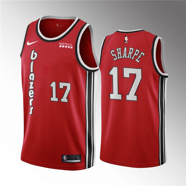 Portland Trail Blazers #17 Shaedon Sharpe Red Classic Edition Stitched Jersey - Zenithce