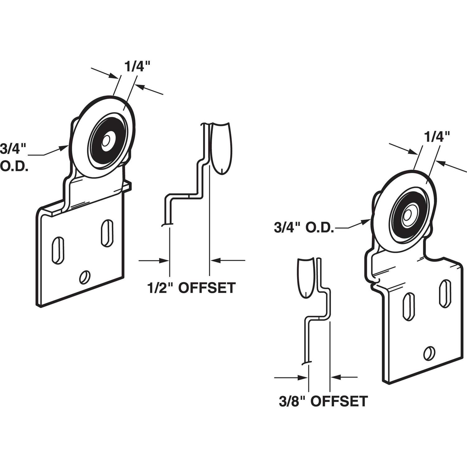 Prime-Line N 7192 Bi-Fold Door Bracket - Zenithce