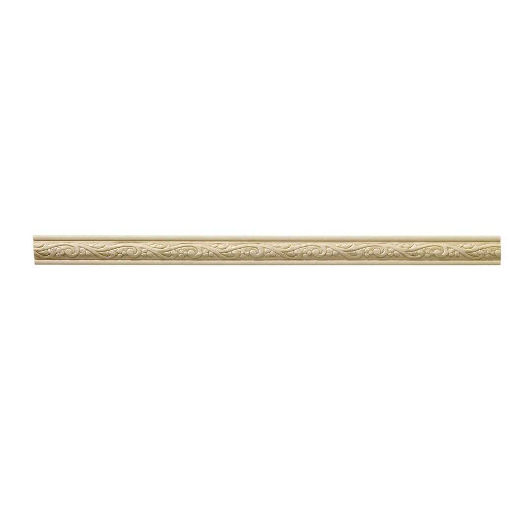 Ornamental Mouldings 589-4WHW .375 in. D x 1.25 in. W x 48 in. L - Zenithce