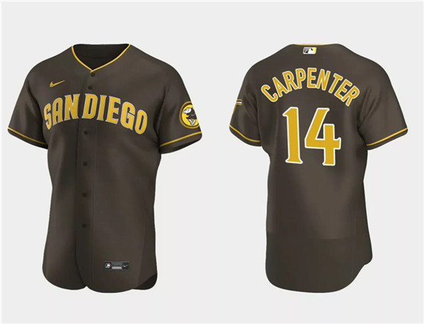 San Diego Padres #14 Matt Carpenter Brown Flex Base Stitched Jersey - Zenithce