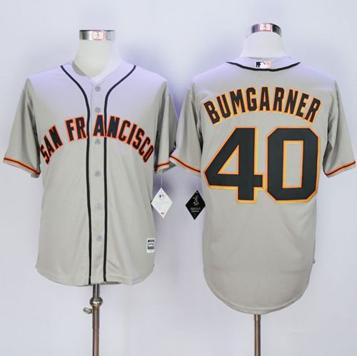 Giants #40 Madison Bumgarner Grey New Cool Base Road Stitched Jersey - Zenithce
