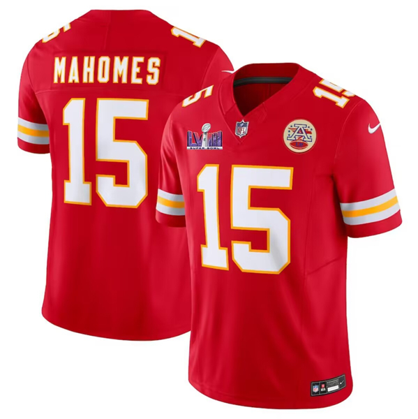Kansas City Chiefs #15 Patrick Mahomes Red F.U.S.E. Super Bowl LVIII Patch Vapor Untouchable Limited Stitched Jersey - Zenithce