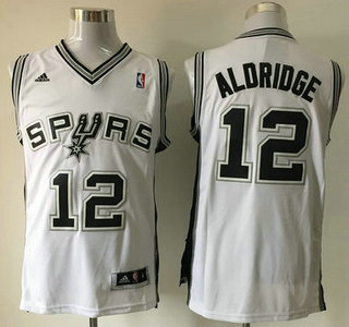San Antonio Spurs #12 LaMarcus Aldridge Revolution 30 Swingman White Jersey - Zenithce