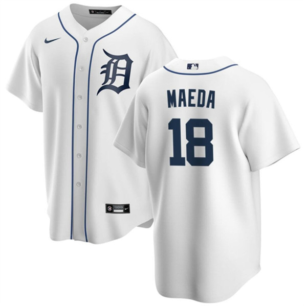 Detroit Tigers #18 Kenta Maeda White Cool Base Stitched Jersey - Zenithce