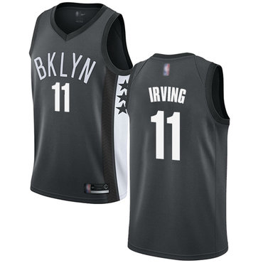 Nets #11 Kyrie Irving Gray Swingman Statement Edition Jersey - Zenithce