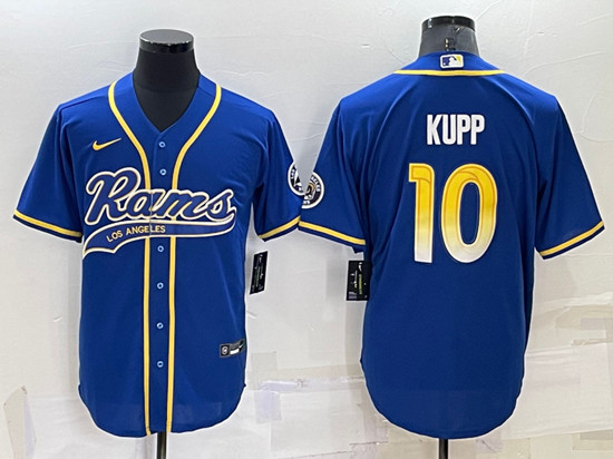 Los Angeles Rams #10 Cooper Kupp Royal Cool Base Stitched Baseball Jersey - Zenithce