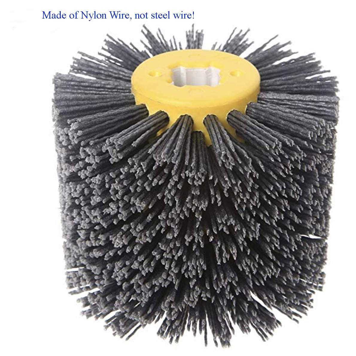 SIGNI Abrasive NYLON Drawing Wheel Drum Burnishing polishing Brush for wooden furniture floor polishing 120X100mm Grit 1pack - Zenithce