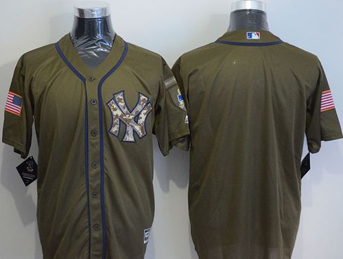 Yankees Blank Green Salute To Service Stitched Jersey - Zenithce
