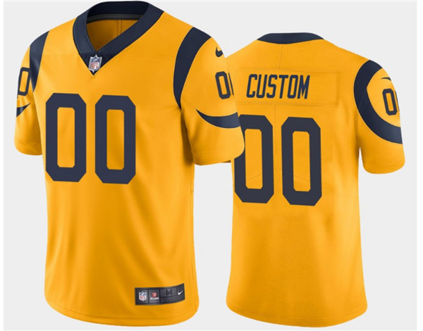 Los Angeles Rams Customized Custom Gold Limited Stitched Jersey - Zenithce