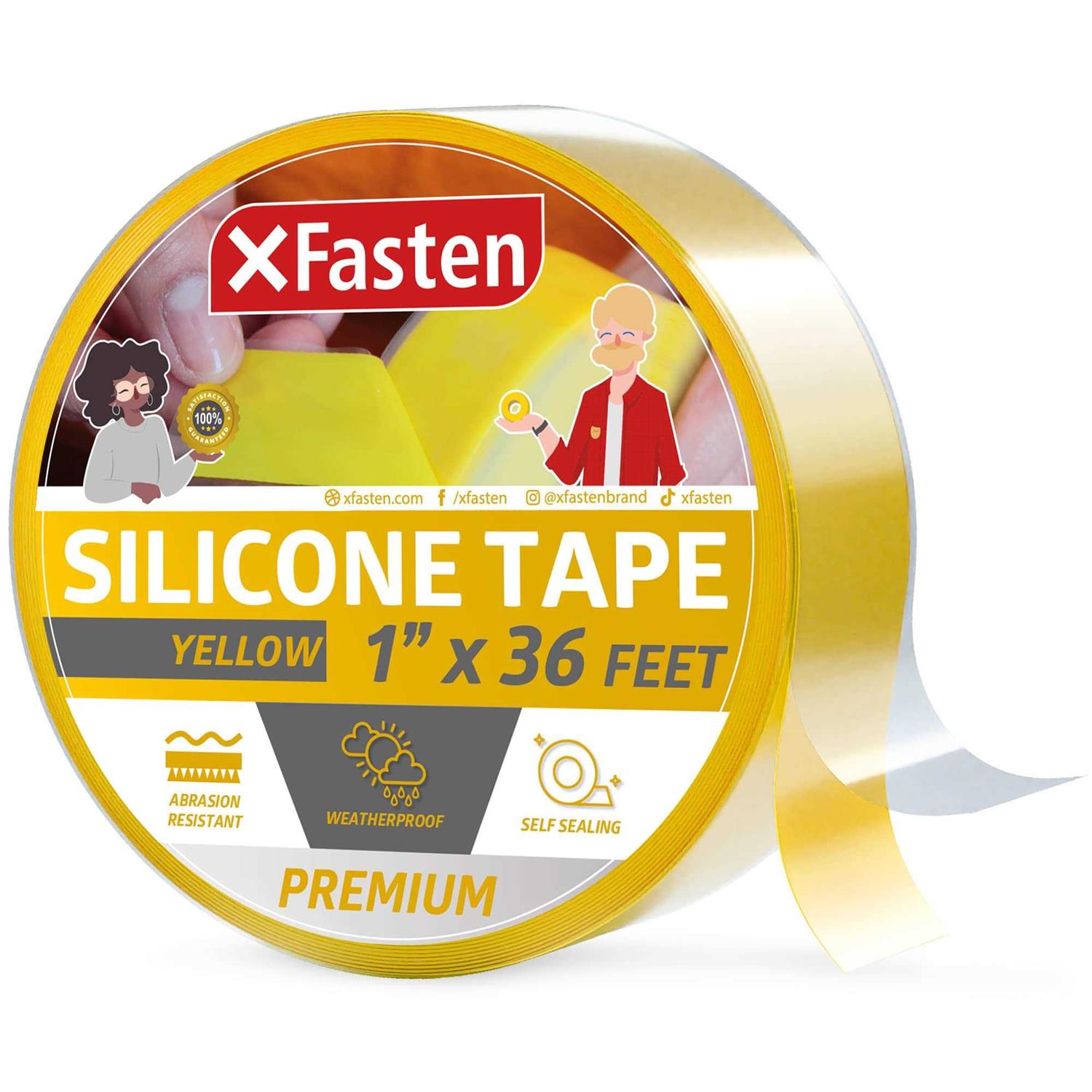 Xfasten Silicone Self Fusing Tape 1-Inch x 36-Foot Silicone Repair Tape - Zenithce