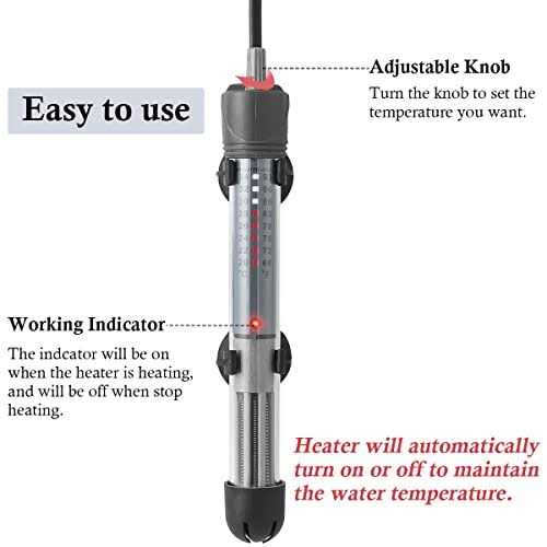 HITOP 25W 50W 100w 200w 300w Adjustable Aquarium Heater - Zenithce