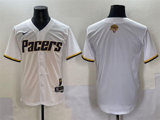 Indiana Pacers Blank White 2025 Finals Vapor Stitched Baseball Jersey - Zenithce