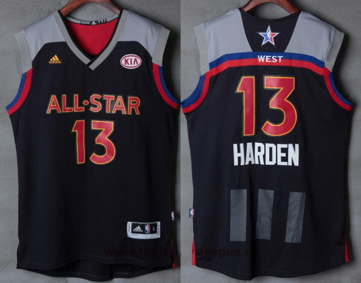 Western Conference Houston Rockets #13 James Harden adidas Black Charcoal 2017 All-Star Game Swingman Jersey - Zenithce