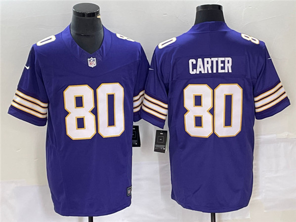 Minnesota Vikings #80 Cris Carter Purple 2023 F.U.S.E. Vapor Untouchable Limited Stitched Jersey - Zenithce