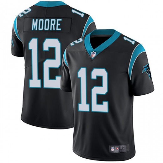 Carolina Panthers #12 DJ Moore Black Vapor Untouchable Limited Stitched Jersey - Zenithce