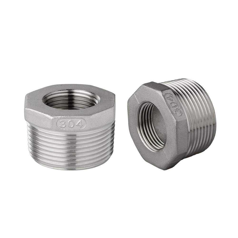 Quickun Stainless Steel Reducing Hex Bushing Male NPT Female NPT - Zenithce
