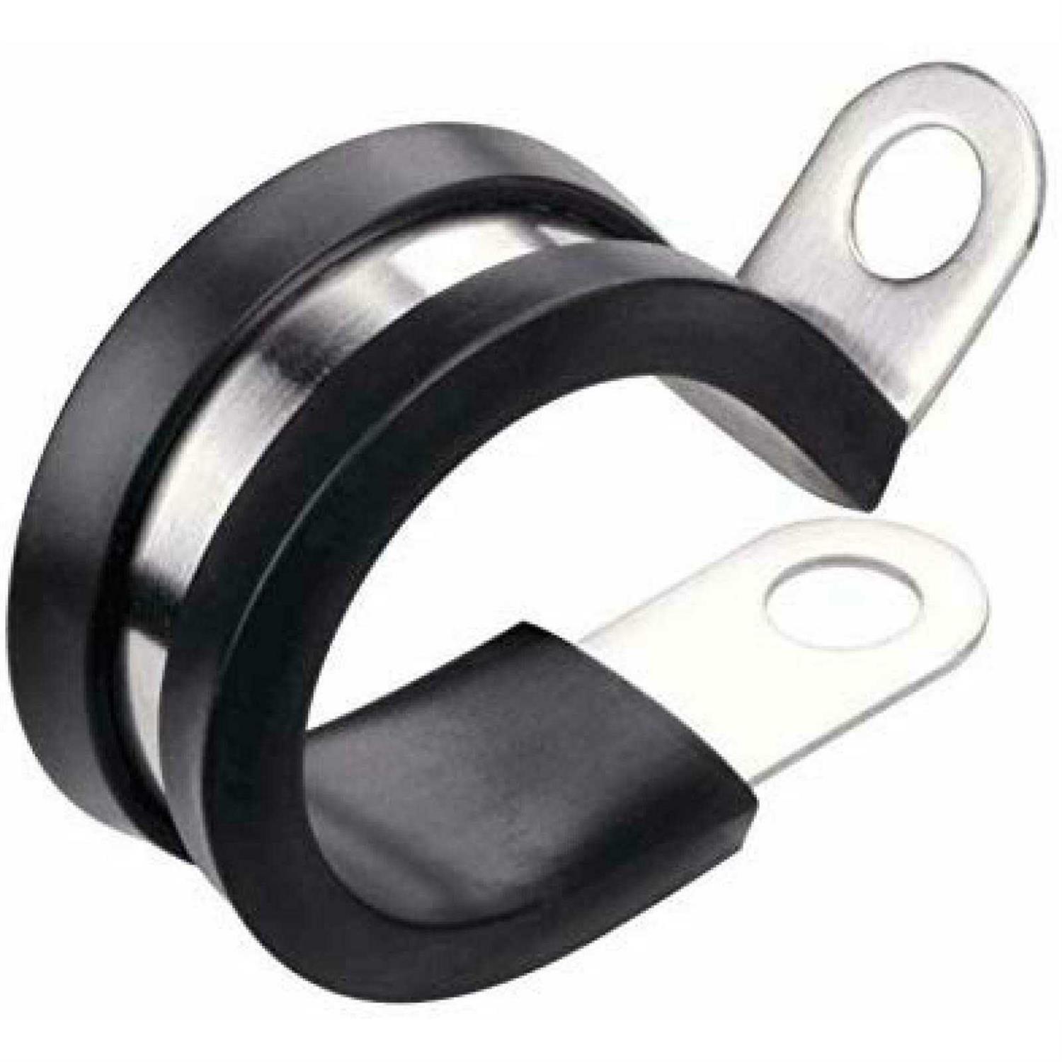 LOKMAN 20 Pack Stainless Steel Cable Clamp, Rubber Cushioned Insulated Clamp, Metal Clamp, Tube Holder for Tube, Pipe or Wire Cord - Zenithce
