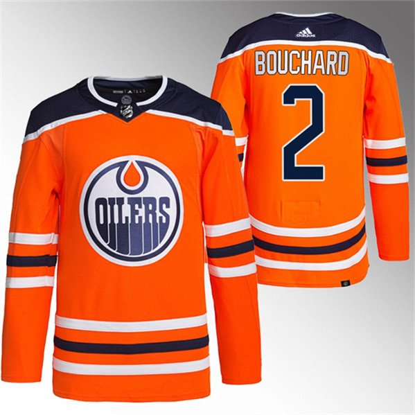 Edmonton Oilers #2 Evan Bouchard Orange Stitched Jersey - Zenithce