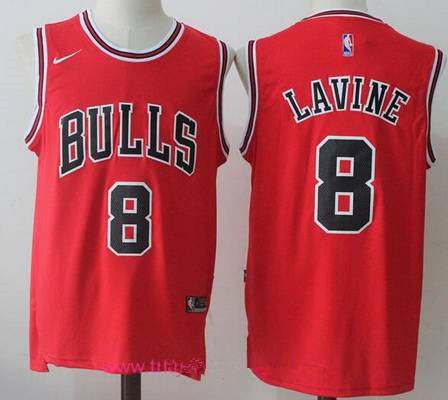 Chicago Bulls #8 Zach LaVine Red 2017-2018 Swingman Stitched Jersey - Zenithce