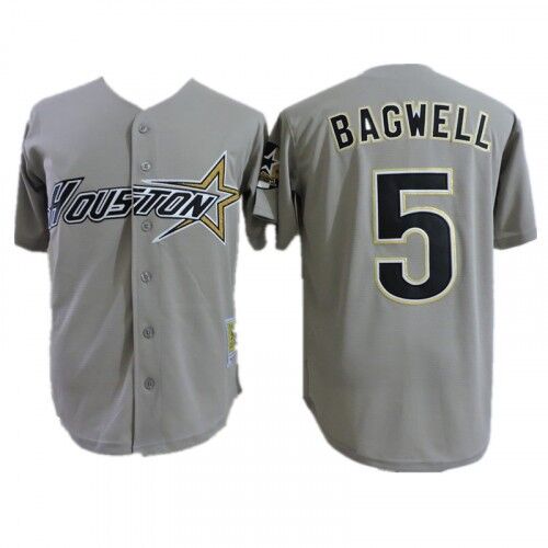 Houston Astros #5 Jeff Bagwell Gray Cool Base Stitched Baseball Jersey - Zenithce