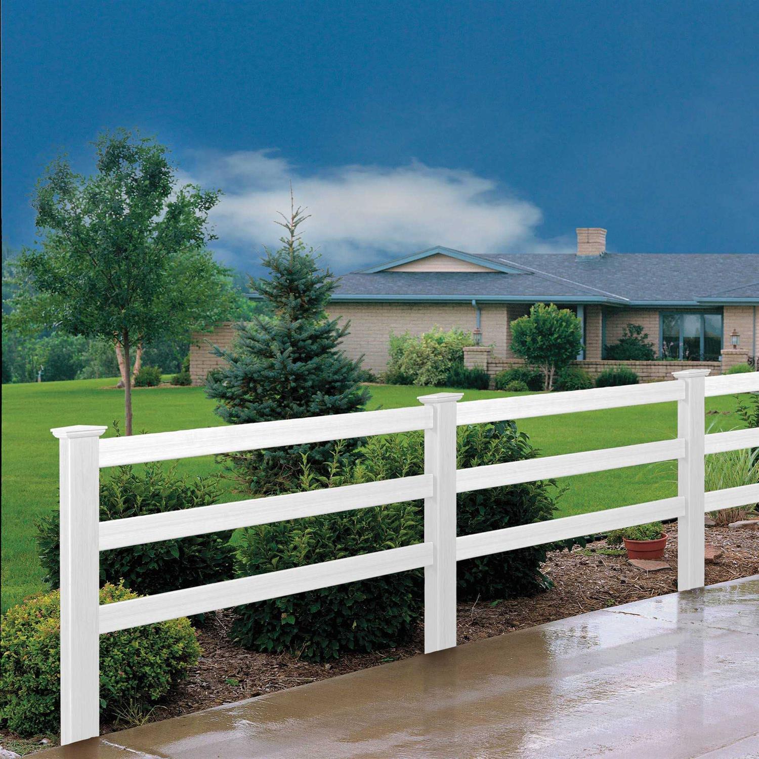 Outdoor Essentials 5 in. x 5 in. White Vinyl Pyramid Fence Post Cap - Zenithce