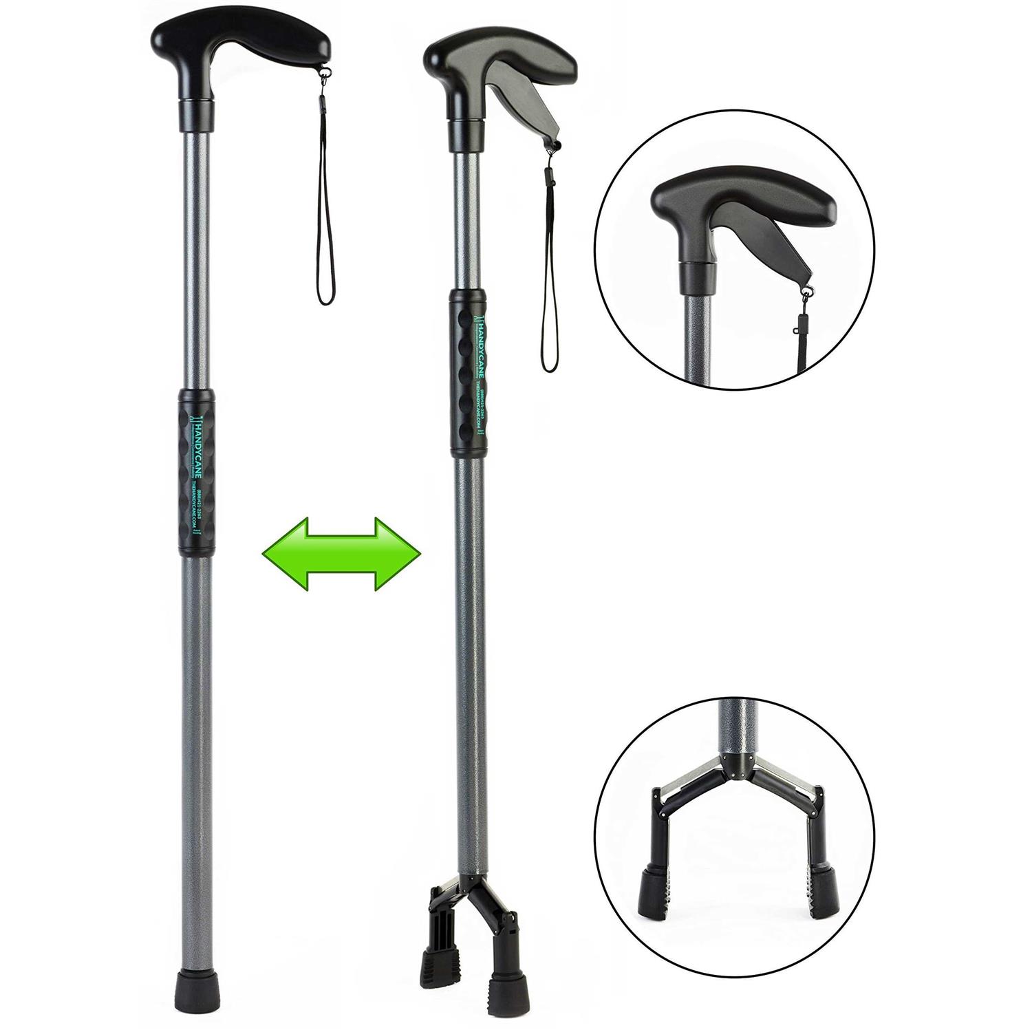 Handy Cane All In One Walking Aid with Built In Reacher Grabber - Zenithce