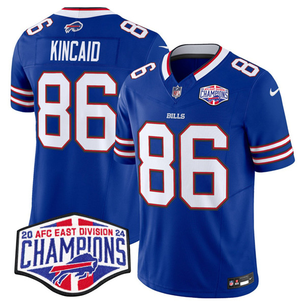 Buffalo Bills #86 Dalton Kincaid Royal 2024-25 F.U.S.E. AFC East Division Champions Patch Limited Stitched Jersey - Zenithce