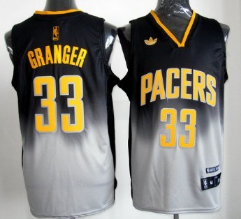 Indiana Pacers #33 Danny Granger Black/Gray Fadeaway Fashion Jersey - Zenithce