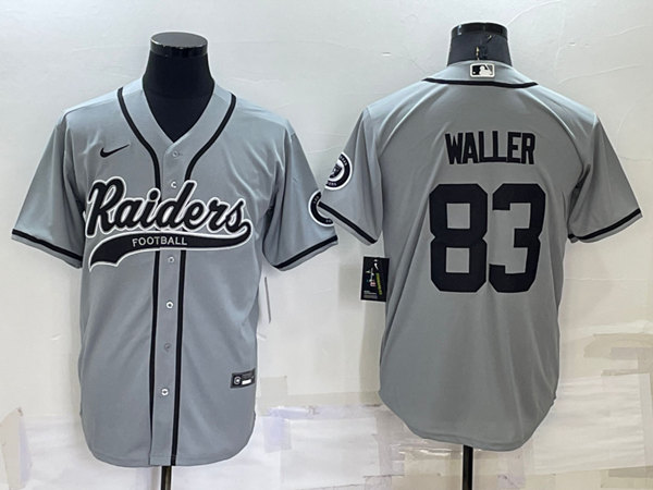 Las Vegas Raiders #83 Darren Waller Gray Cool Base Stitched Baseball Jersey - Zenithce