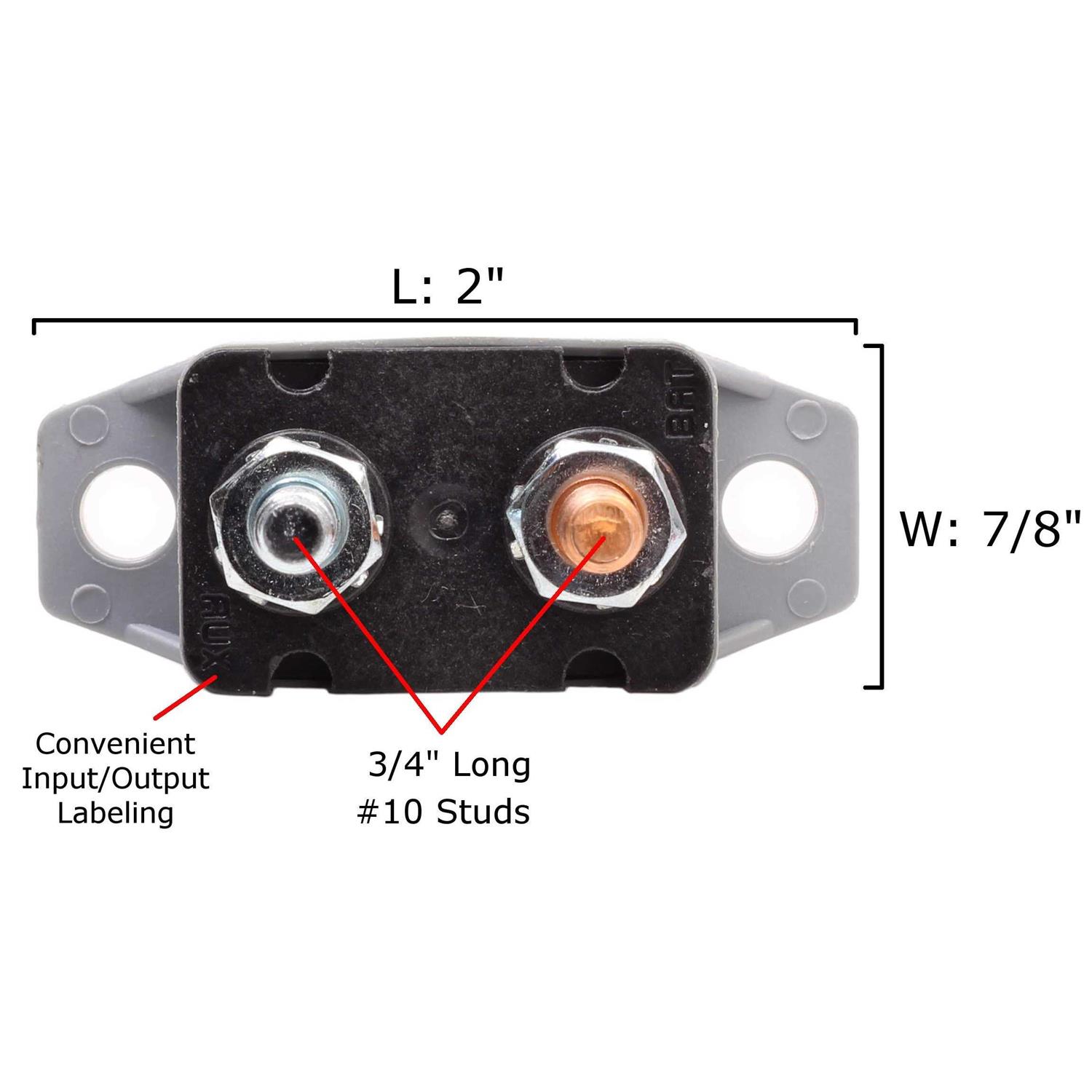 Fastronix 12V Type 1 Automatic Reset Circuit Breaker with Cover - Zenithce