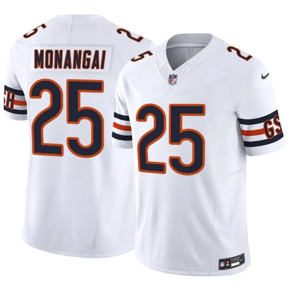 Chicago Bears #25 Kyle Monangai White 2025 F.U.S.E. Vapor Untouchable Limited Stitched Jersey - Zenithce