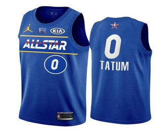 2021 All-Star #0 Jayson Tatum Blue Eastern Conference Stitched Jersey - Zenithce