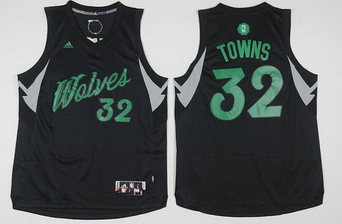 Minnesota Timberwolves #32 Karl-Anthony Towns adidas Black 2016 Christmas Day Stitched Swingman Jersey - Zenithce