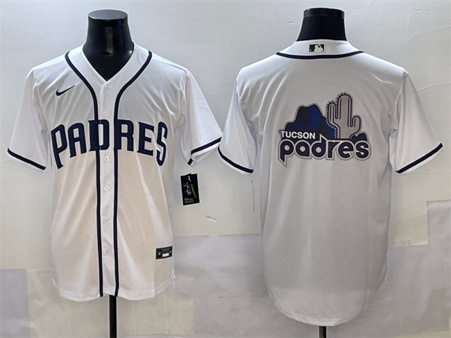 San Diego Padres Team Big Logo White Cool Base Stitched Jersey - Zenithce