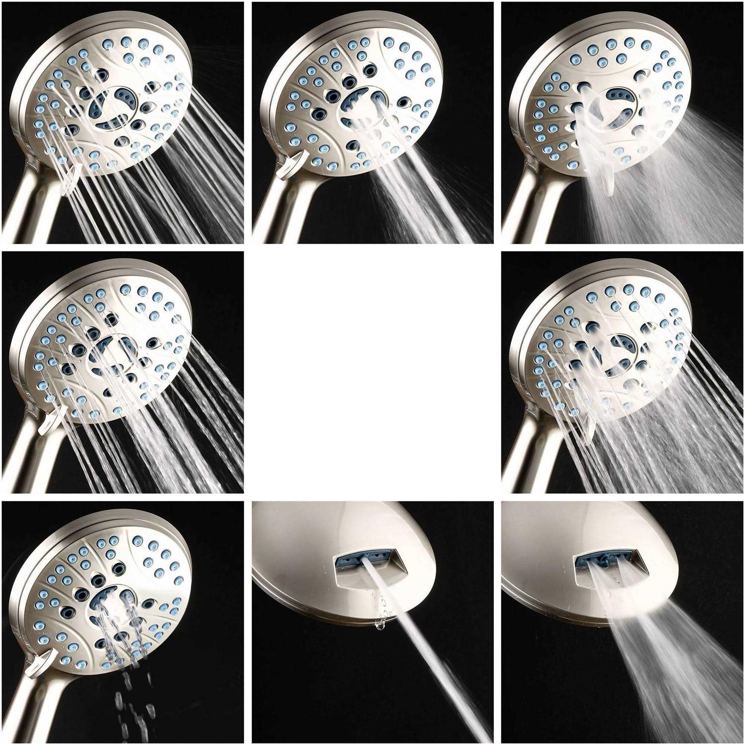Hotel Spa AquaCare High Pressure 8-mode Handheld Shower Head - Zenithce